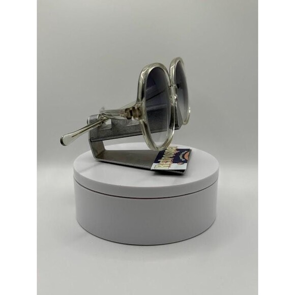 NEW Vintage Oversize Sunglasses | Non RX | Grey Fade Lens | Clear Frame | 1960s - Picture 8 of 8